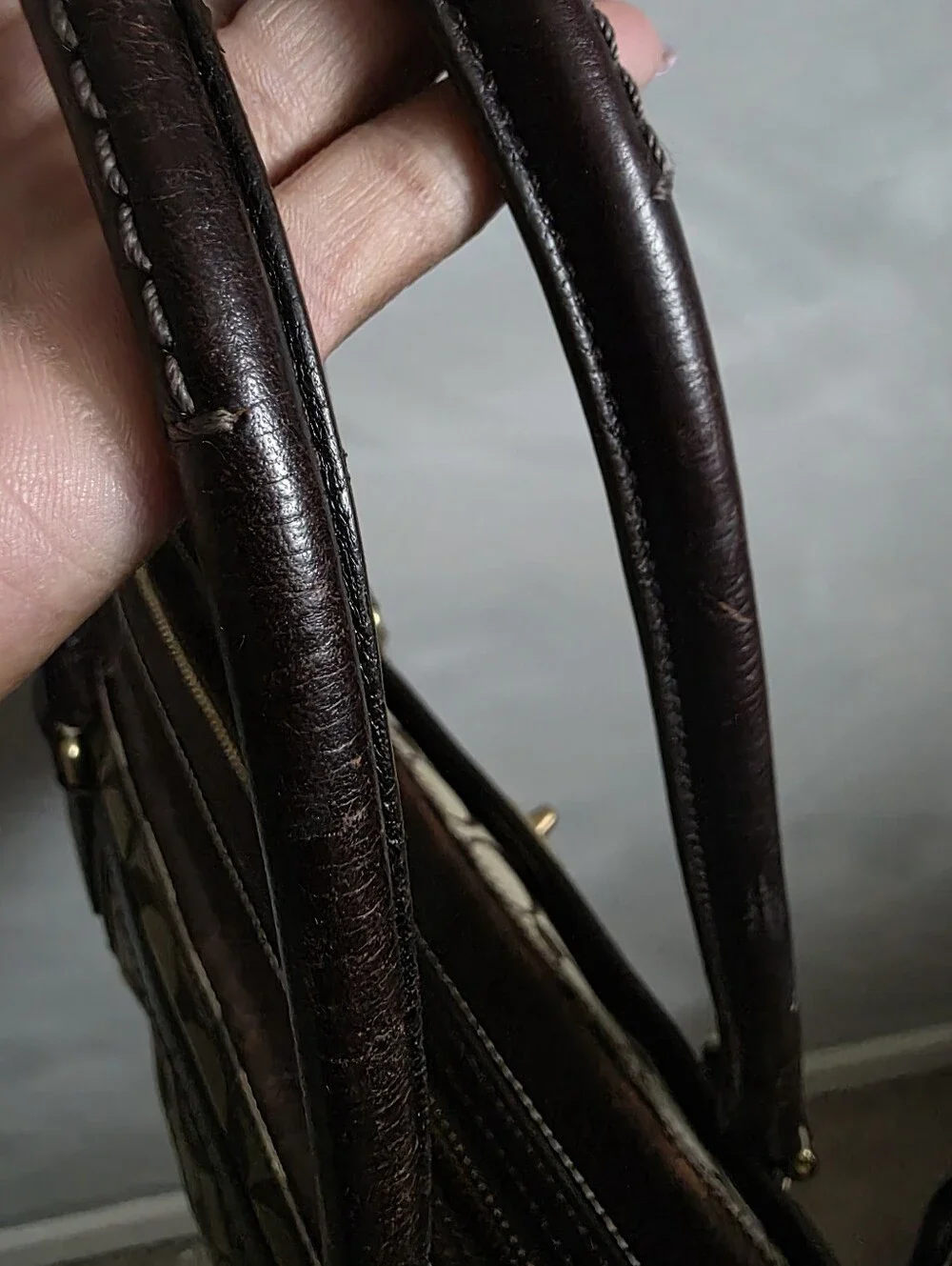 Vintage Y2K 00s Coach Hamptons Signature Jacquard Shoulder Bag 11064 15x7x4